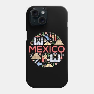 Mexico doodle concept Phone Case