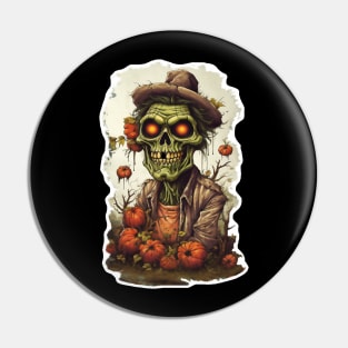 Zombie Pumpkin Farmer Pin