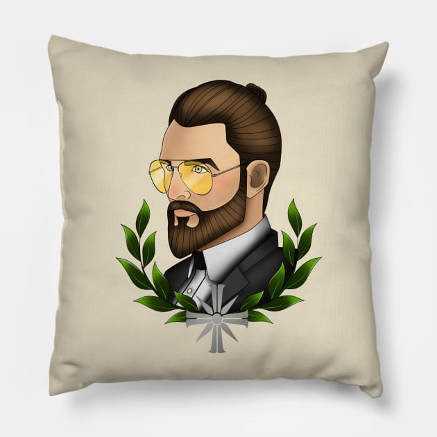 Joseph seed Pillow by Apricitas Art