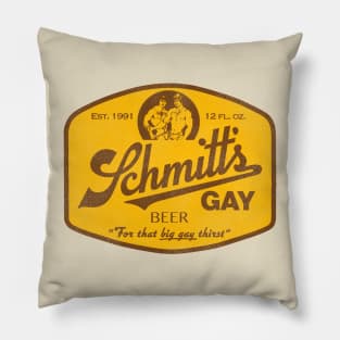 Schmitt's Gay Beer Pillow