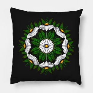 Crazy Daisies In The Round Pillow