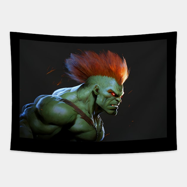 Blanka Street Fighter - Original Artwork Tapestry by Labidabop