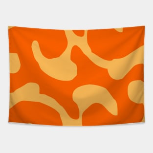 Abstract pattern orange swirl Tapestry