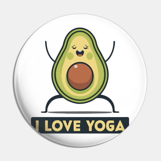 Avacado loves Yoga Pin by Spaceboyishere