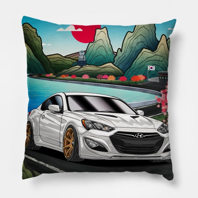 Hyundai Genesis Coupe (2009) Pillow by Guyvit