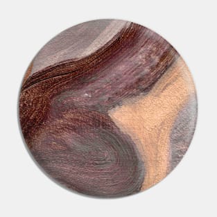 Purple Ochre Gray Abstract Art Pin