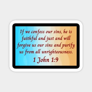 Bible Verse 1 John 1:9 Magnet