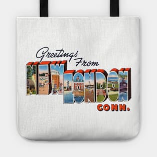 Greetings from New London Connecticut Tote