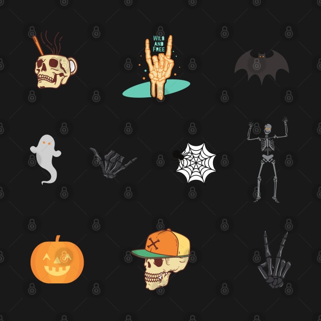 Halloween Design Sticker Pack by AishwaryaMathur