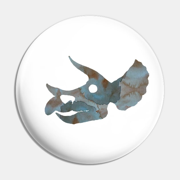 Triceratops Skull Pin by BittenByErmines