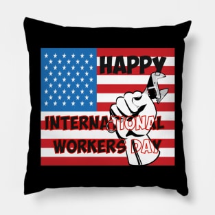 Happy international workers day Pillow