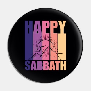 Happy Sabbath Vintage Sunset Pin