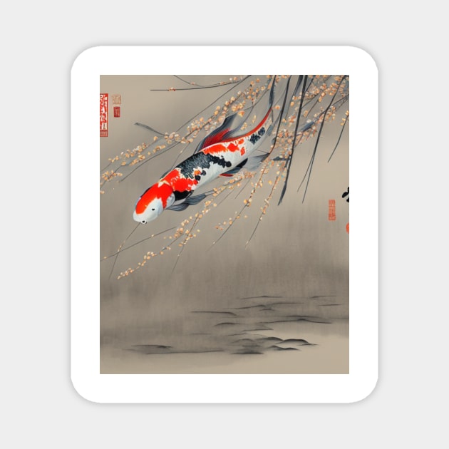 The Art of Koi Fish: A Visual Feast for Your Eyes 17 Magnet by Painthat