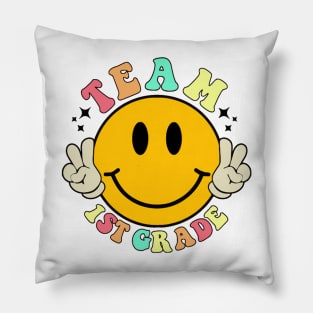 Team First Grade Smiley Pillow