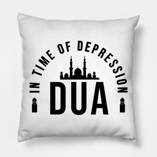 In time of depression, dua! Pillow by moslemme.id