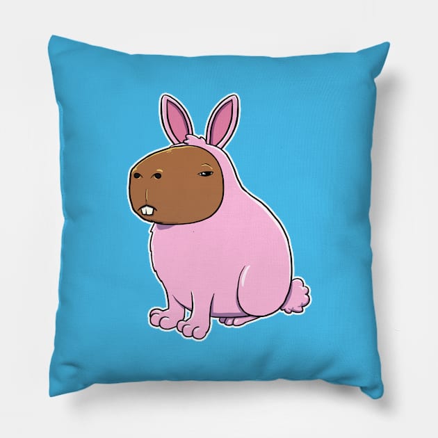 Capybara Bunny Costume Pillow by capydays