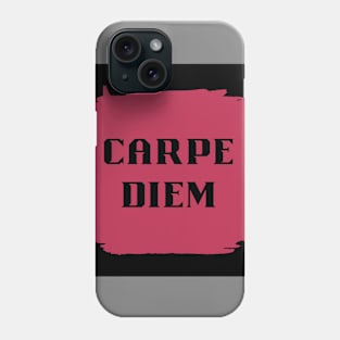 Carpe Diem - Latin Phrase in Viva Magenta Phone Case