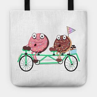 Donuts on a Tandem Bike Tote