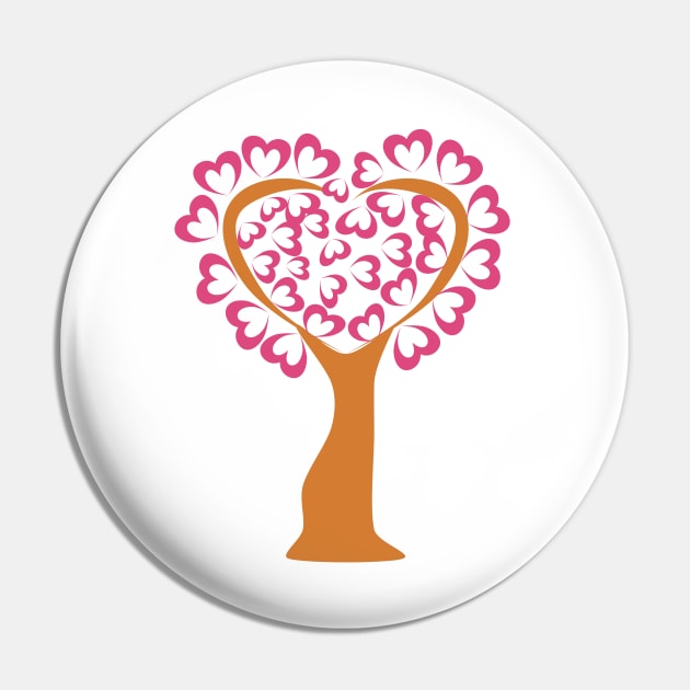 A hearts Tree Pin by ikshvaku