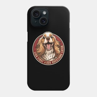 Lick First Cocker Spaniel Design Phone Case