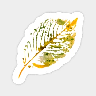 Watercolor autumn leaf Magnet