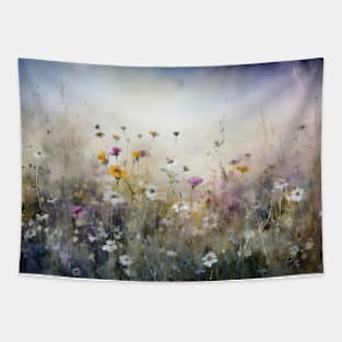 Watercolour Flower Field Tapestry