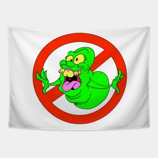 Slimer cute creepy cartoon ghost Tapestry