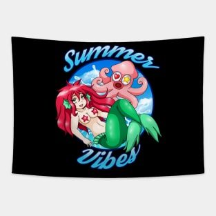 Summer Vibes Mermaid Tapestry