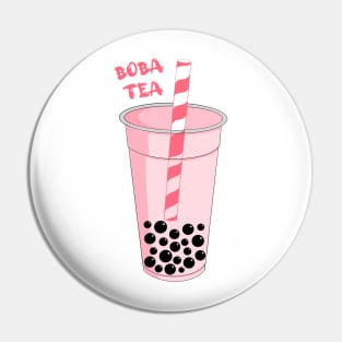 Pink Boba Tea Pin