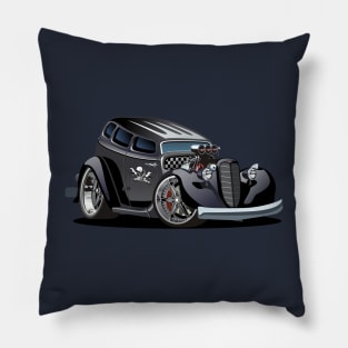 Cartoon retro hot rod Pillow