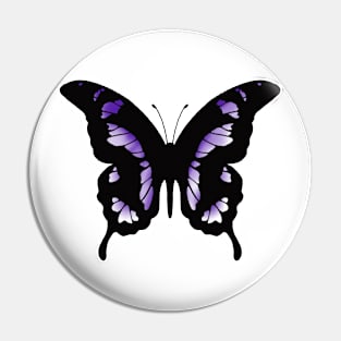 Beautiful purple and white butterfly Pin