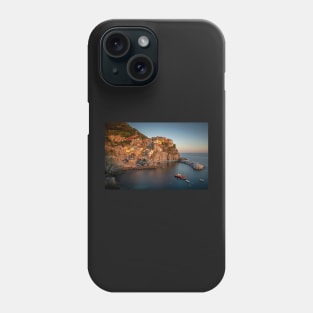 Manarola Village View at Sunset with Long Exposure Phone Case