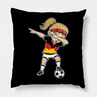 Dabbing Soccer Player Funny Germany Fan T-Shirt girl Pillow