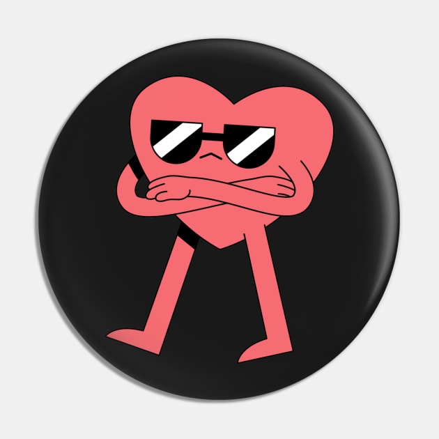 Super Cool Pink Heart Pin by Perryfranken