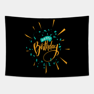 Happy Birthday Party Kids Celebration Explosion Tapestry