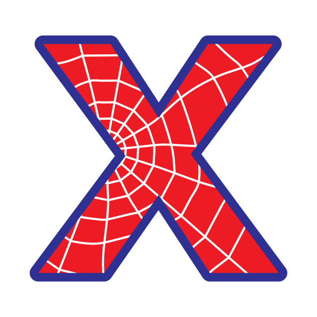 spiderman letter x letter t shirt teepublic
