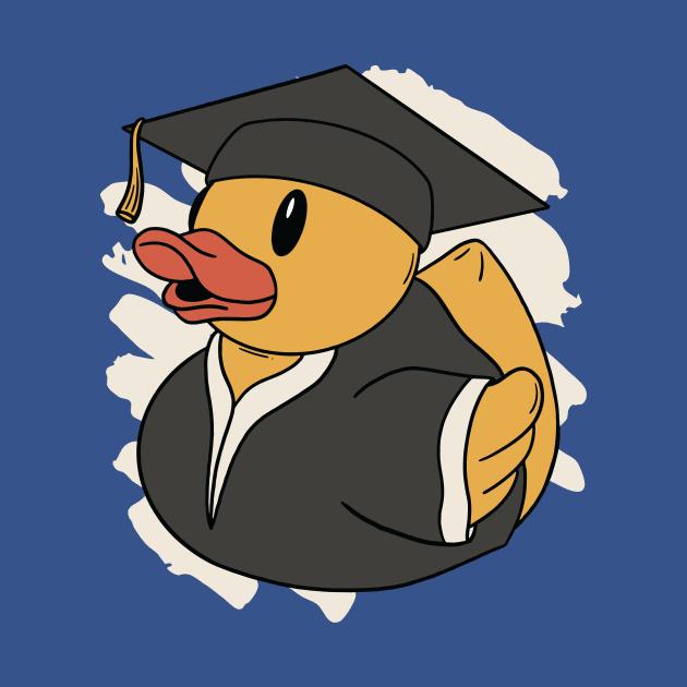 Cute Graduate Rubber Duckie // Cap and Gown Rubber Ducky by Now Boarding