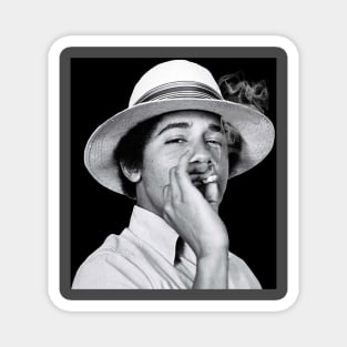 Barack Obama Smoking Vintage Smaller Image Magnet