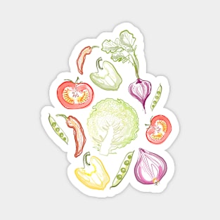 veggie doodle Magnet