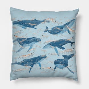 Nervous Krill, Hungry Whales Pillow