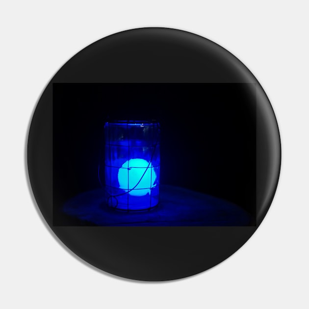 Glowing Blue Sphere Pin by 1Redbublppasswo