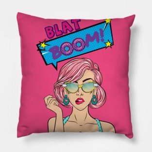 Blat Boom Split Open and Melt Woman Pillow