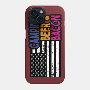 Camping, Beer and Bacon Phone Case