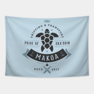Makoa (dark) Paladins Champion Logo Tapestry