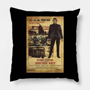 Vintage poster John Wick The Golden  Japanese copy Pillow