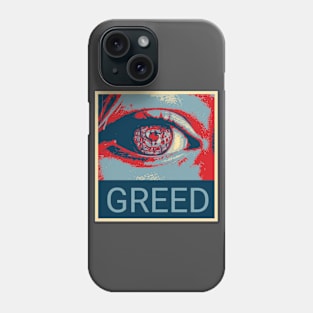 Greed - Shepard Fairey style design Phone Case