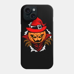 Halloween pumpkin head Phone Case