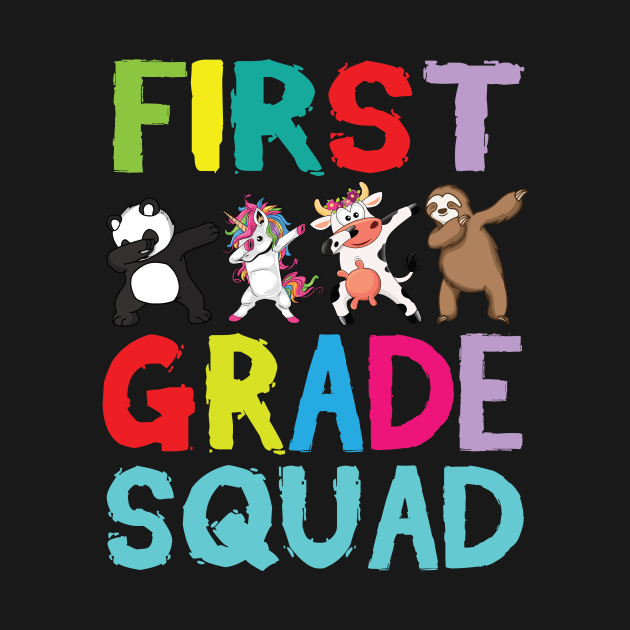 Animals Students Dabbing Back To School First Grade Squad by bakhanh123