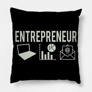 Simple And Minimalist Entrepreneur Typography With Illustration Pillow