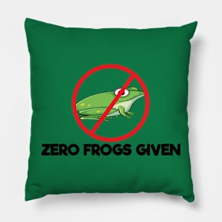 Zero Frogs Given Pillow